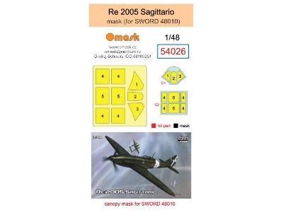 Reggiane Re 2005 Sagittario Masks (For Sword 48010) - image 1