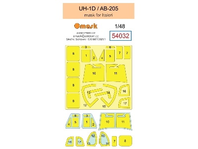 Bell Uh-1d / Ab-205 Masks (For Italeri Kits) - image 1