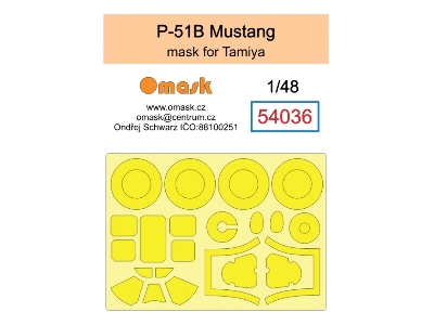 North American P-51 B Mustang Masks (For Tamiya Kits) - image 1