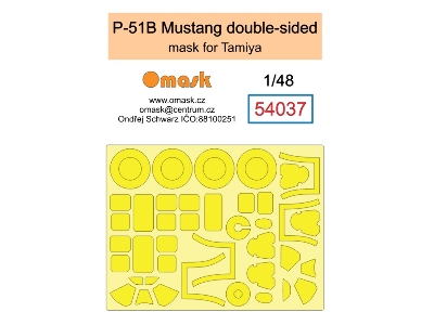 North American P-51 B Mustang Double-sided Masks (For Tamiya Kits) - image 1