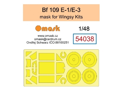 Messerschmitt Bf-109 E-1 / E-3 Mask (For Wingsy Kits) - image 1