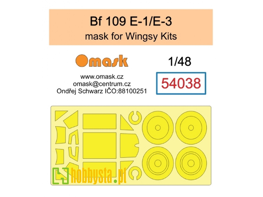 Messerschmitt Bf-109 E-1 / E-3 Mask (For Wingsy Kits) - image 1 Messerschmitt Bf-109 E-1 / E-3 Mask (For Wingsy Kits) - image 1