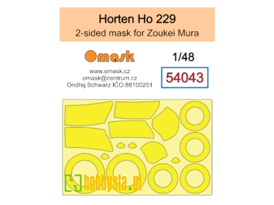 Horten Ho 229 Double-sided Masks (For Zoukei Mura Kits) - image 1 Horten Ho 229 Double-sided Masks (For Zoukei Mura Kits) - image 1