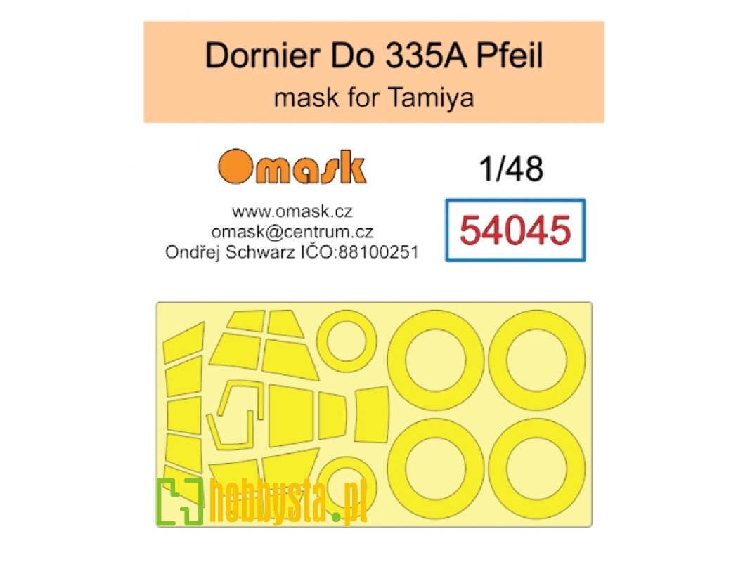 Dornier Do 335 A Pfeil Masks (For Tamiya Kits) - image 1 Dornier Do 335 A Pfeil Masks (For Tamiya Kits) - image 1