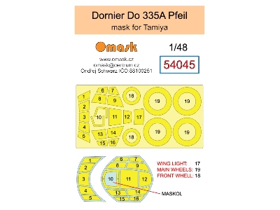 Dornier Do 335 A Pfeil Masks (For Tamiya Kits) - image 2