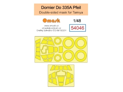Dornier Do 335 A Pfeil Double-sided Masks (For Tamiya Kits) - image 1