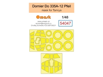 Dornier Do 335 A-12 Pfeil Masks (For Tamiya Kits) - image 1
