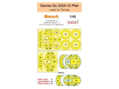 Dornier Do 335 A-12 Pfeil Masks (For Tamiya Kits) - image 2