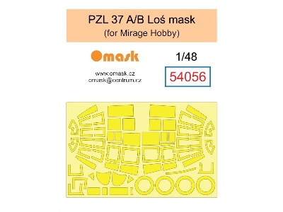 Pzl 37 A/B łoś Mask (For Mirage Hobby) - image 1