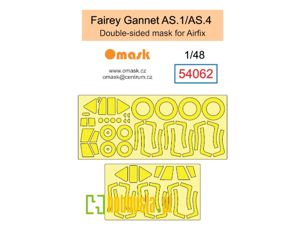 Fairey Gannet As.1/As.4 Double Sided Mask (For Airfix) - image 1 Fairey Gannet As.1/As.4 Double Sided Mask (For Airfix) - image 1