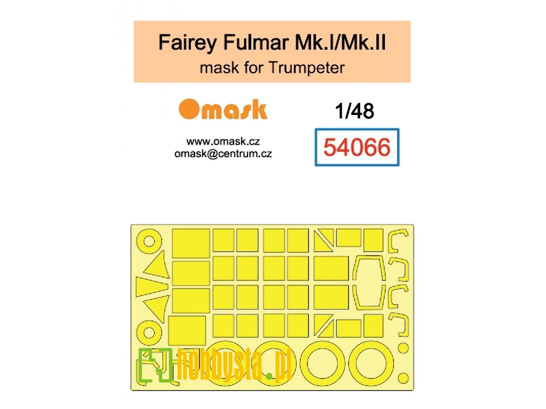 Fairey Fulmar Mk.I / Mk.Ii Mask (For Trumpeter) - image 1 Fairey Fulmar Mk.I / Mk.Ii Mask (For Trumpeter) - image 1