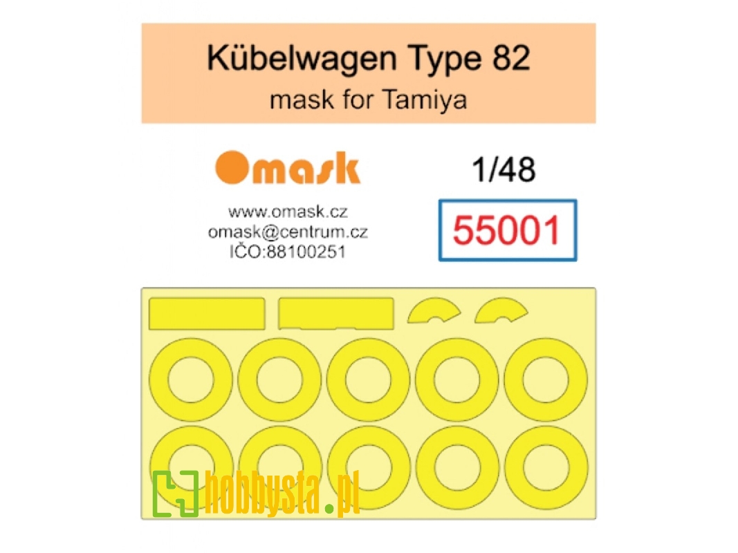 Kübelwagen Type 82 Masks (For Tamiya Kits) - image 1 Kübelwagen Type 82 Masks (For Tamiya Kits) - image 1