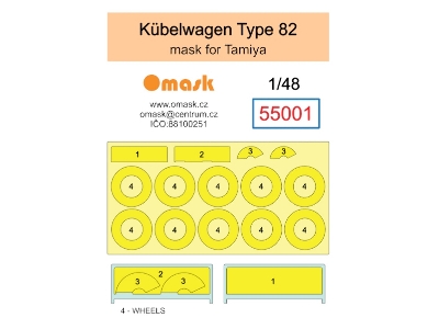 Kübelwagen Type 82 Masks (For Tamiya Kits) - image 2