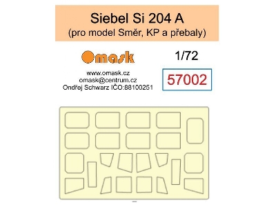 Siebel Si 204 A Masks (For Smer / Kp Kits) - image 1