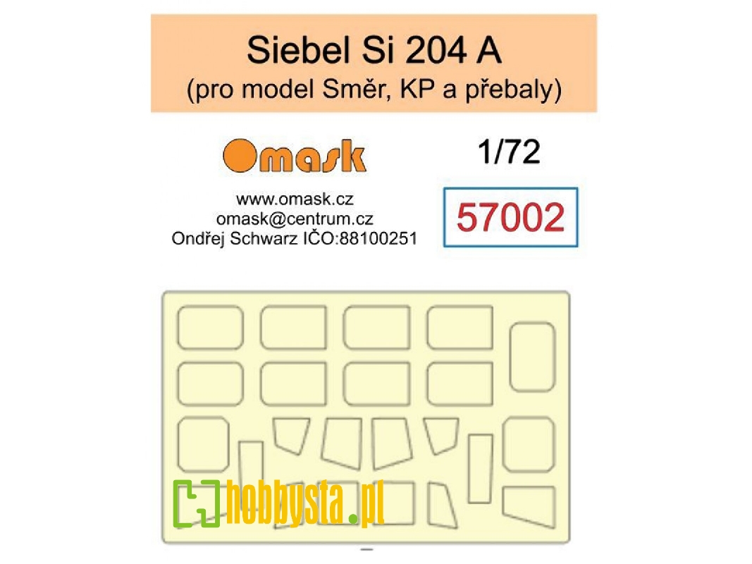 Siebel Si 204 A Masks (For Smer / Kp Kits) - image 1 Siebel Si 204 A Masks (For Smer / Kp Kits) - image 1