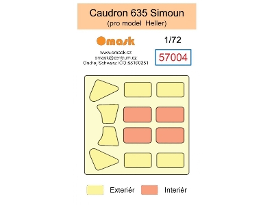 Caudron 635 Simoun Mask (For Heller) - image 1
