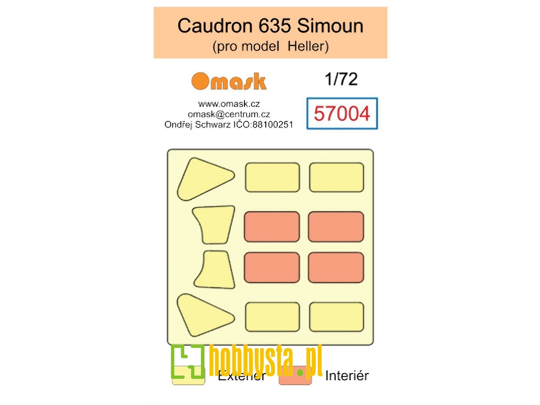 Caudron 635 Simoun Mask (For Heller) - image 1 Caudron 635 Simoun Mask (For Heller) - image 1