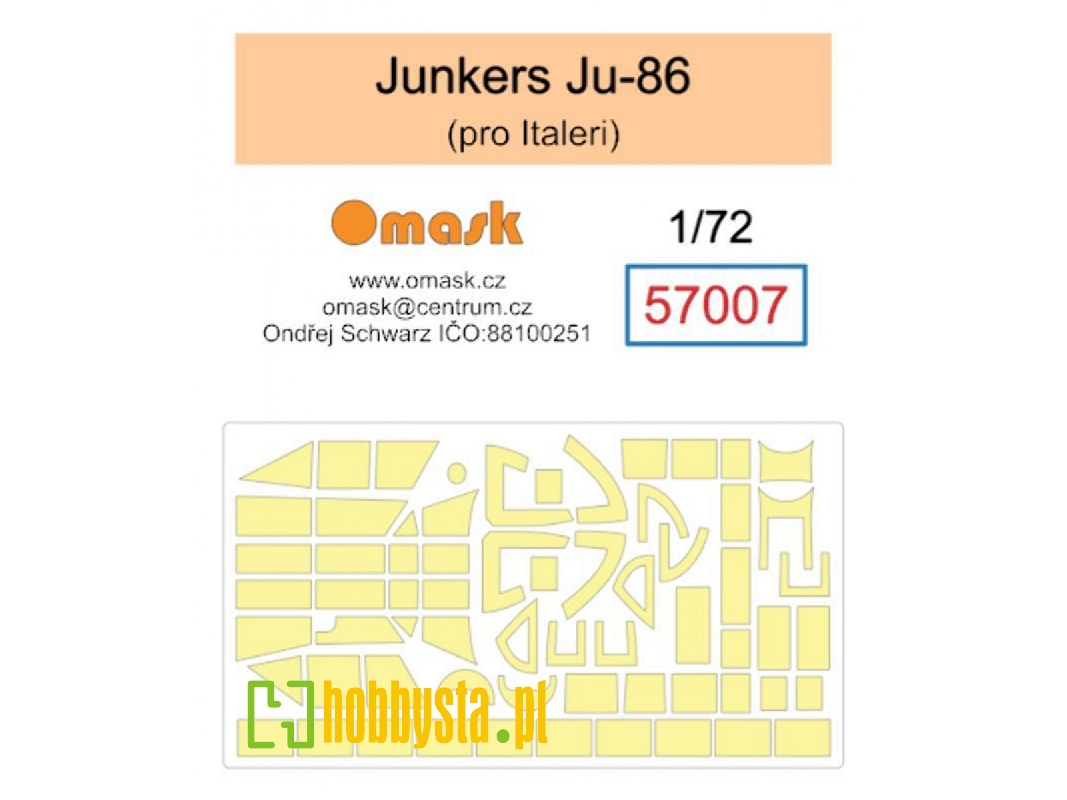 Junkers Ju-86 Masks (For Italeri Kits) - image 1 Junkers Ju-86 Masks (For Italeri Kits) - image 1