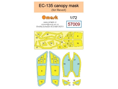 Eurocopter Ec-135 Canopy Masks (For Revell Kits) - image 1