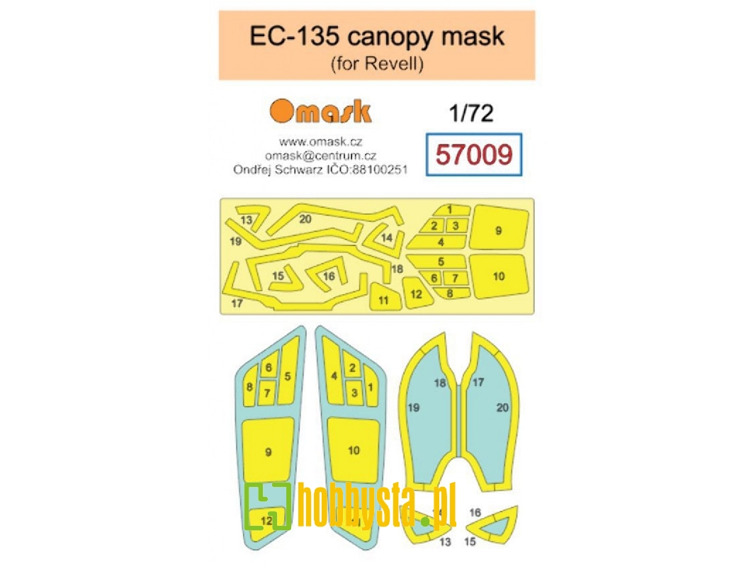 Eurocopter Ec-135 Canopy Masks (For Revell Kits) - image 1 Eurocopter Ec-135 Canopy Masks (For Revell Kits) - image 1