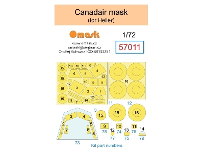 Canadair Cl-415 Mask (For Heller Kits) - image 1
