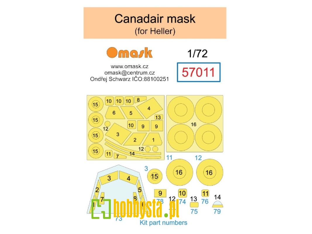 Canadair Cl-415 Mask (For Heller Kits) - image 1 Canadair Cl-415 Mask (For Heller Kits) - image 1