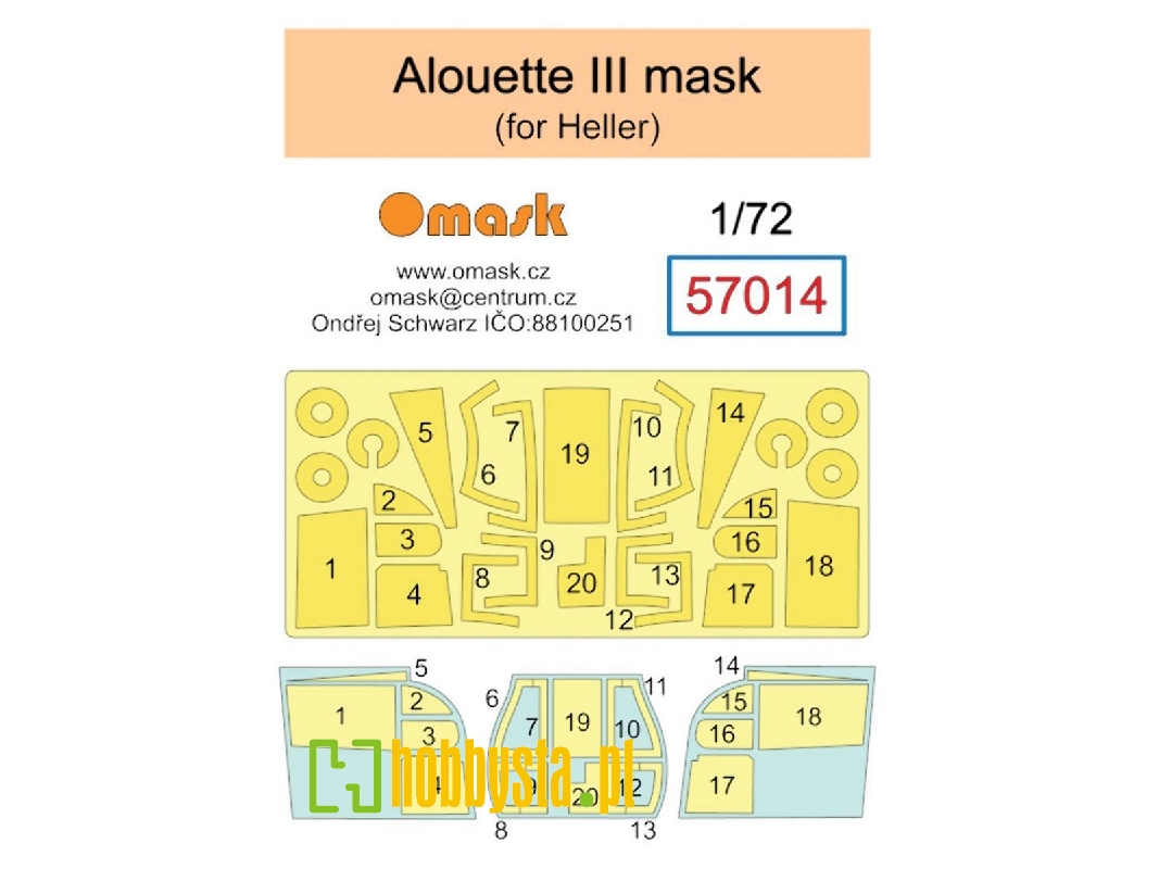 Aerospatiale Alouette Iii Masks (For Heller Kits) - image 1 Aerospatiale Alouette Iii Masks (For Heller Kits) - image 1