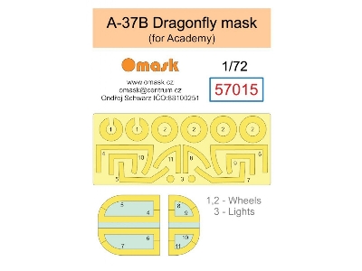 Cessna A-37 B Dragonfly Masks (For Academy Kits) - image 1