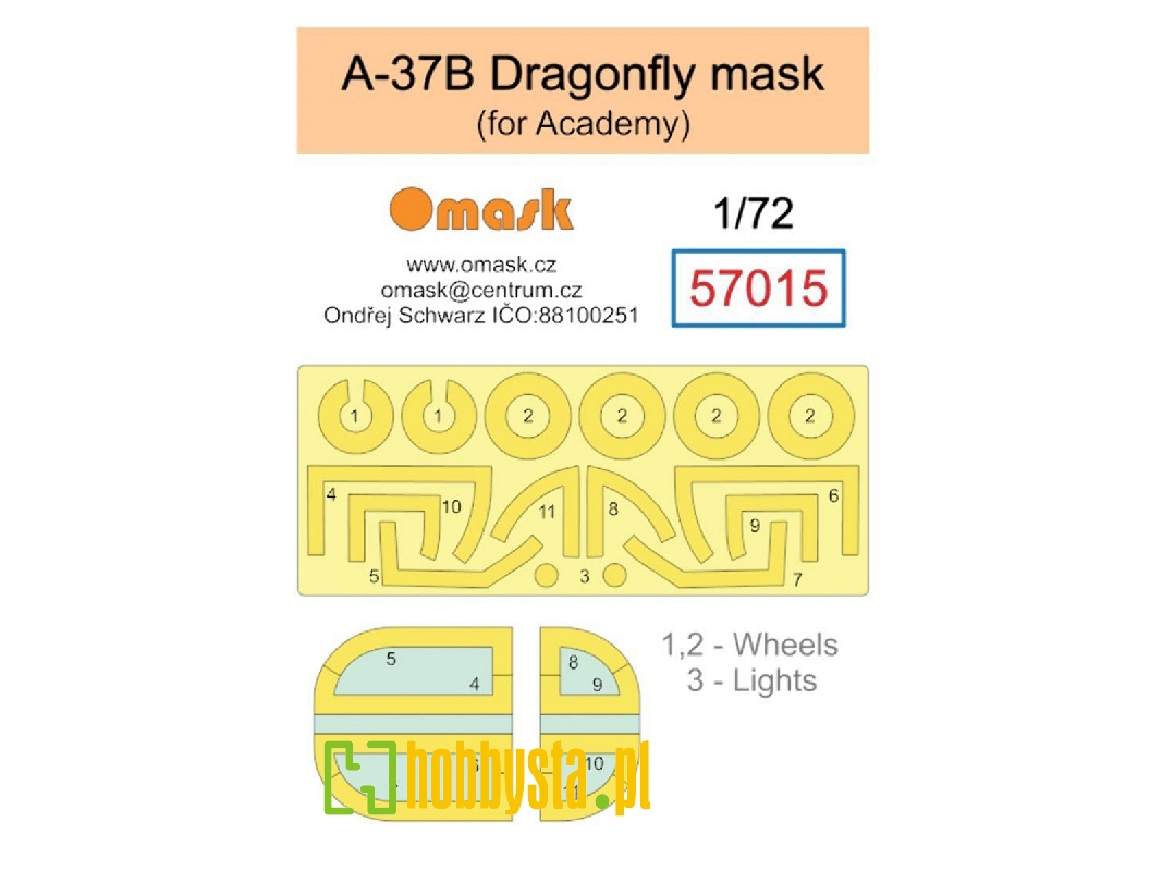 Cessna A-37 B Dragonfly Masks (For Academy Kits) - image 1 Cessna A-37 B Dragonfly Masks (For Academy Kits) - image 1