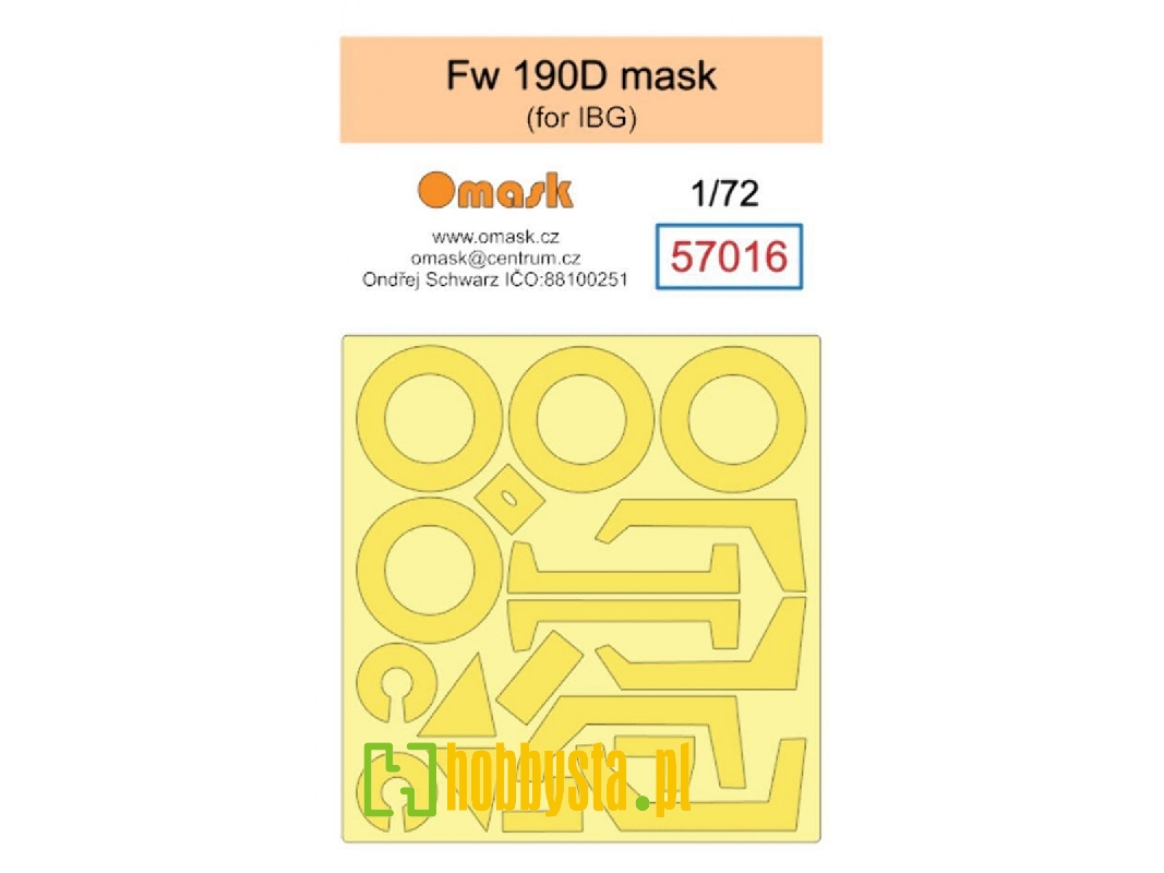 Focke-wulf Fw-190 D Masks (For Ibg Kits) - image 1 Focke-wulf Fw-190 D Masks (For Ibg Kits) - image 1