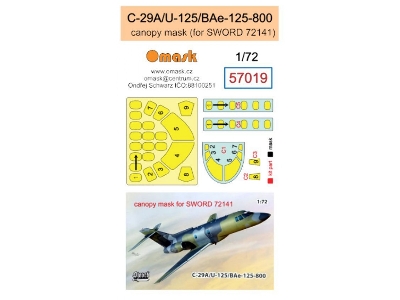 C-29a / U-125 / Bae-125-800 Masks (For Sword 72141 Kit) - image 1