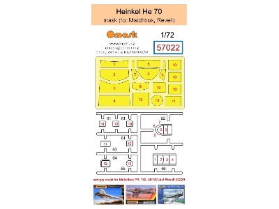 Heinkel He-70 Masks (For Matchbox, Revell) - image 1