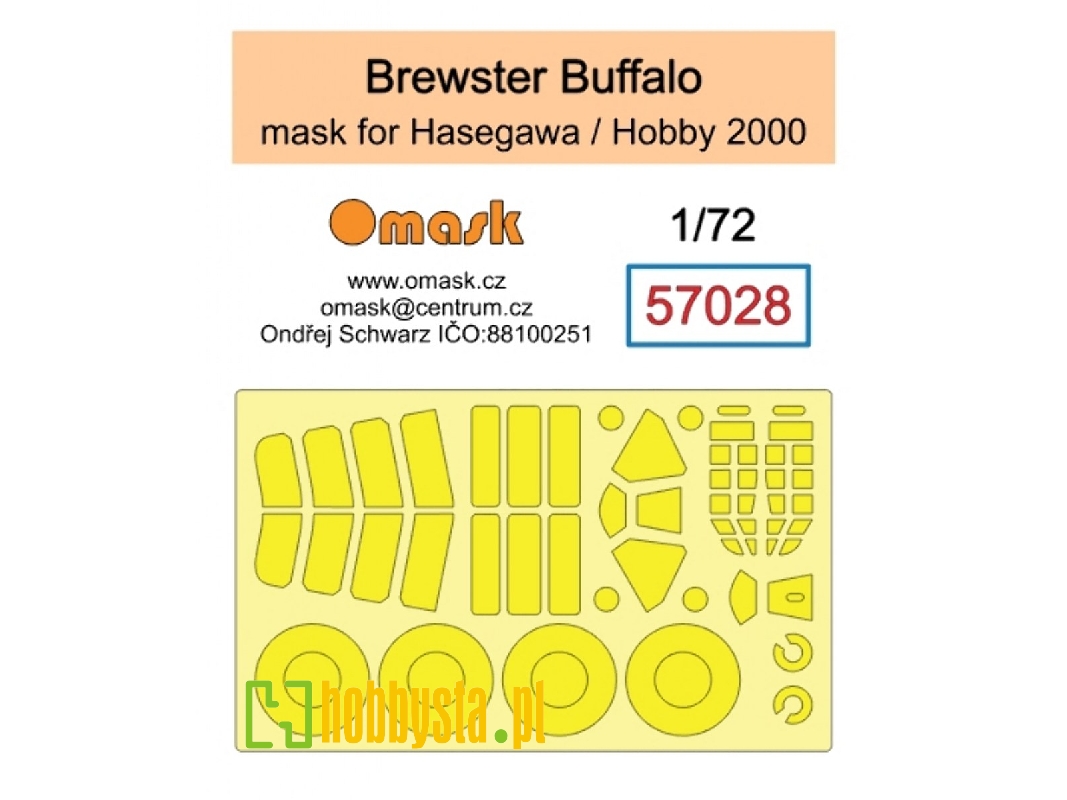 Brewster Buffalo Masks (For Hasegawa / Hobby 2000 Kits) - image 1 Brewster Buffalo Masks (For Hasegawa / Hobby 2000 Kits) - image 1