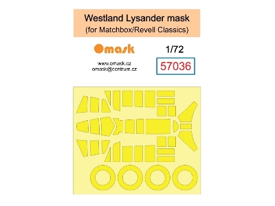 Westland Lysander Mask (For Matchbox/Revell Classics) - image 1