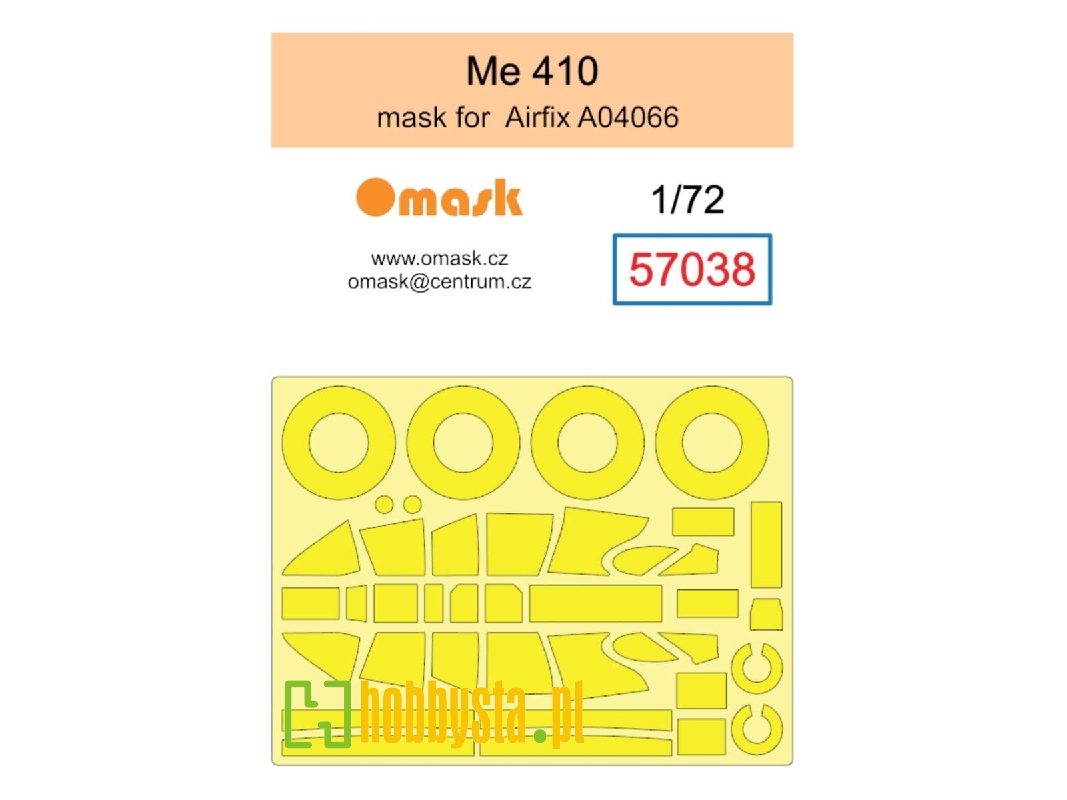 Me 410 Mask (For Airfix A04066) - image 1 Me 410 Mask (For Airfix A04066) - image 1