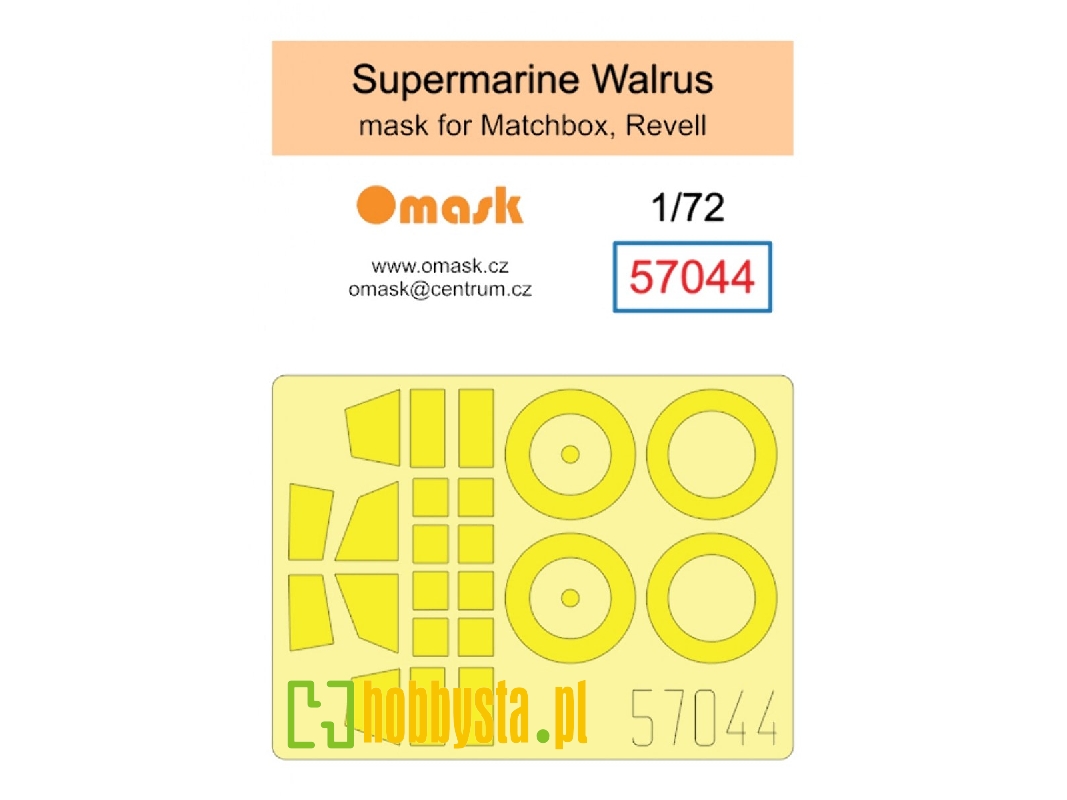 Supermarine Walrus - Mask (For Matchbox / Revell) - image 1 Supermarine Walrus - Mask (For Matchbox / Revell) - image 1