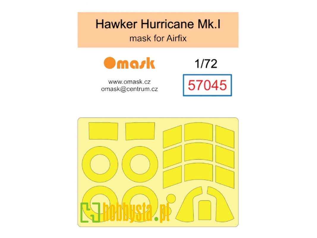Hawker Hurricane Mk.I - Mask (For Airfix) - image 1 Hawker Hurricane Mk.I - Mask (For Airfix) - image 1