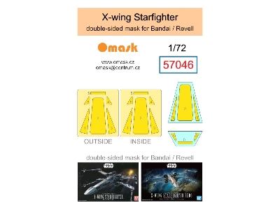 X-wing Starfighter - Double Sided Mask (For Bandai / Revell) - image 1