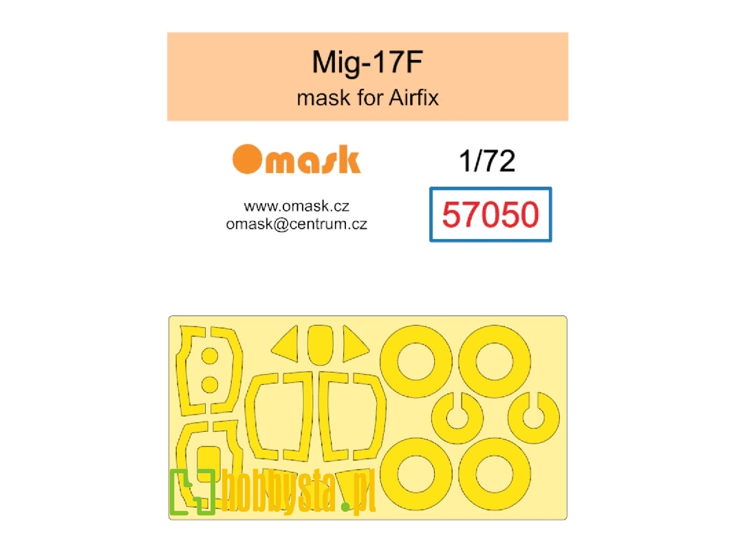 Mig-17 F - Mask (For Airfix) - image 1 Mig-17 F - Mask (For Airfix) - image 1