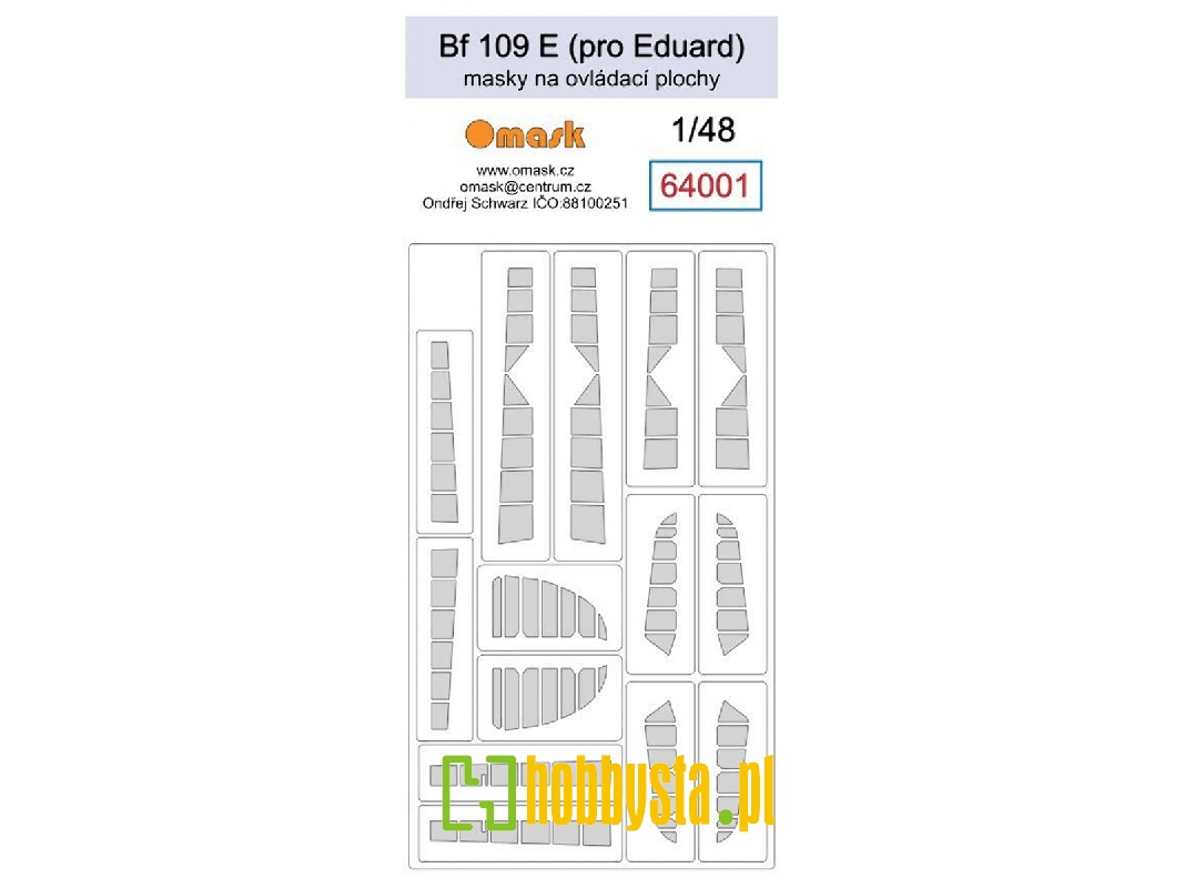 Bf 109e Masks For Control Surfaces (For Eduard) - image 1 Bf 109e Masks For Control Surfaces (For Eduard) - image 1