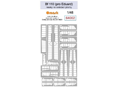 Bf 110 Masks For Control Surfaces (For Eduard) - image 1