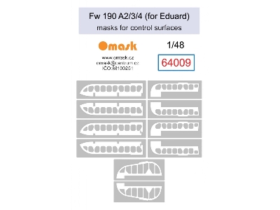 Focke-wulf Fw-190 A2/3/4 Masks For Control Surfaces (For Eduard Kits) - image 1