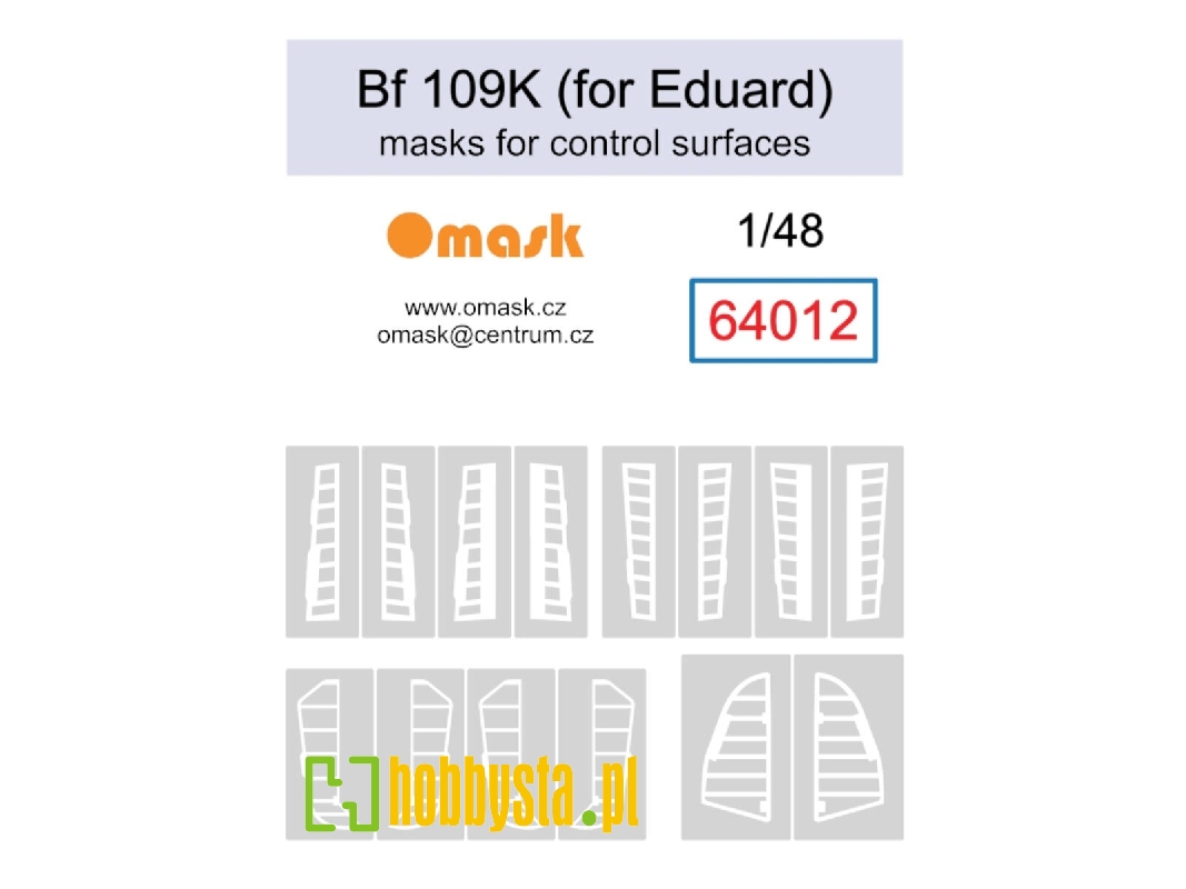 Bf 109k Masks For Control Surfaces (For Eduard) - image 1 Bf 109k Masks For Control Surfaces (For Eduard) - image 1