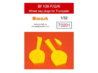Bf 109 F/G/K Wheel Bay Plugs (For Trumpeter) - image 1