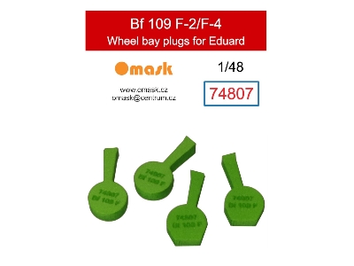Messerschmitt Bf 109 F-2 / F-4 Wheel Bay Plugs (For Eduard Kits) - image 1