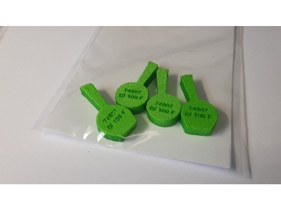Messerschmitt Bf 109 F-2 / F-4 Wheel Bay Plugs (For Eduard Kits) - image 2