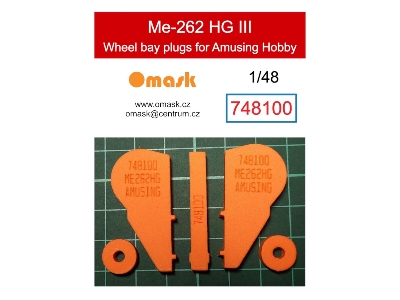 Messerschmitt Me 262 Hg Iii - Wheel Bay Plugs (For Amusing Hobby) - image 1