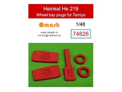 Heinkel He 219 Wheel Bay Plugs (For Tamiya 61057, 89682) - image 1