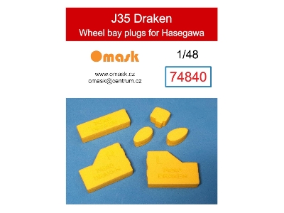 J35 Draken Wheel Bay Plugs (For Hasegawa) - image 1