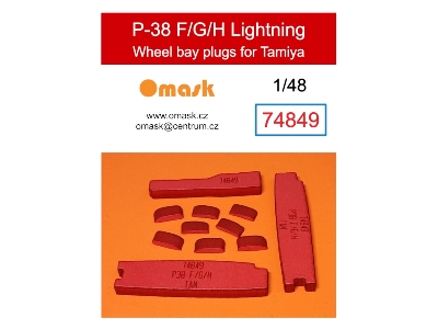 P-38 F/G/H Lightning Wheel Bay Plugs (For Tamiya 62110, 25199) - image 1